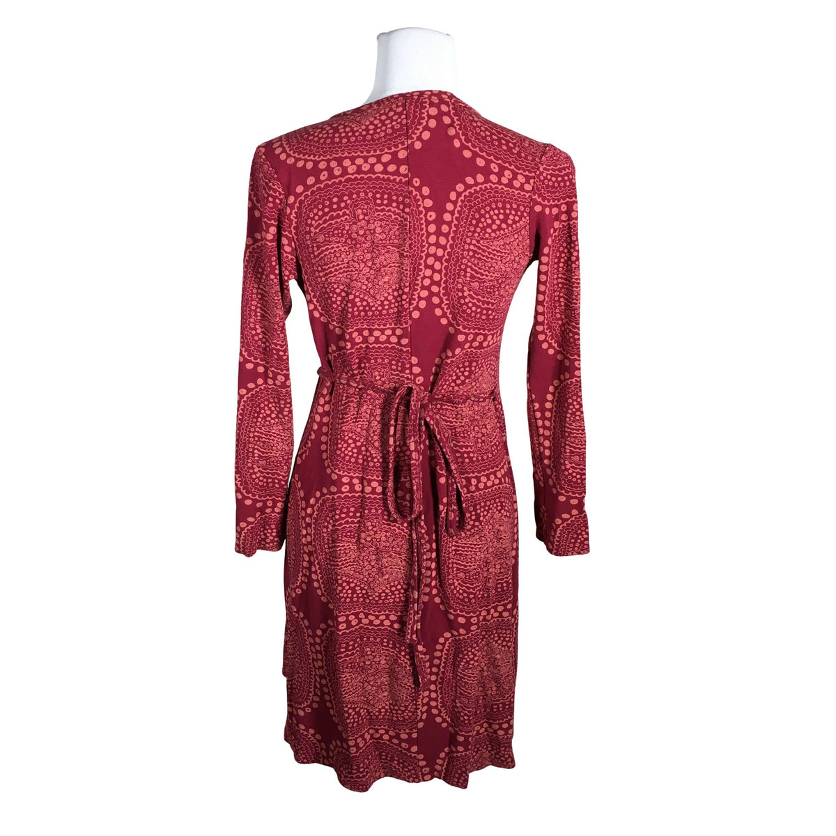 Unisex Nanso - Trikotaažist kleit, suurus 34 - Veinipunane (2)