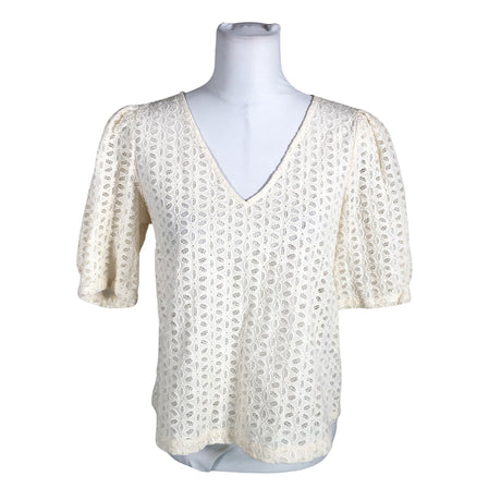 Unisex Grace & Mila - Lühikeste käistega pluus, suurus 38 - Looduslik valge ()
