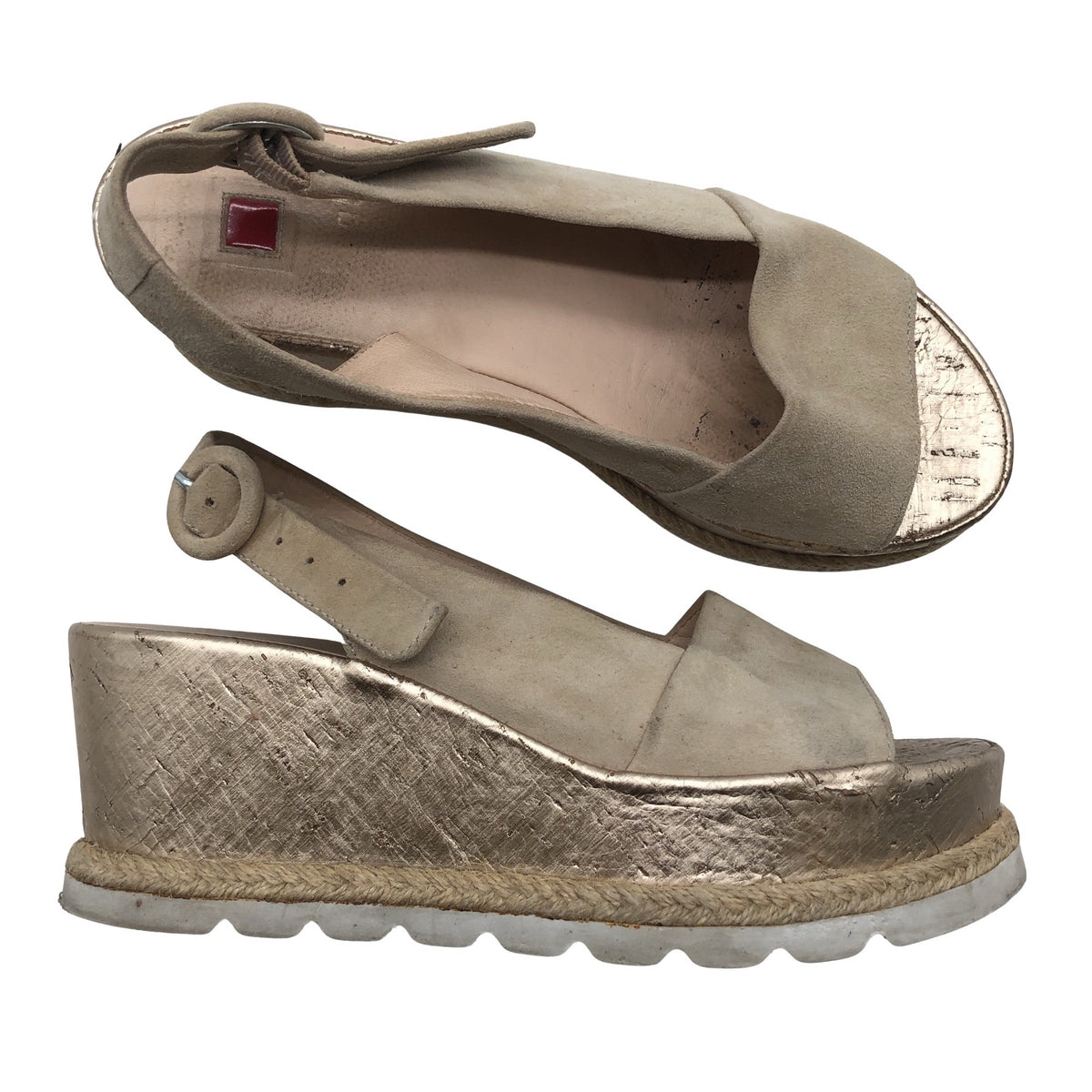 Unisex Högl - Kiilkontsaga rihmikud, suurus 40 - Beige (1)