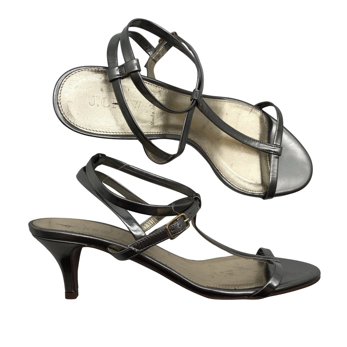 Unisex J. Crew - Kontsaga rihmikud, suurus 39 - Hõbe (1)