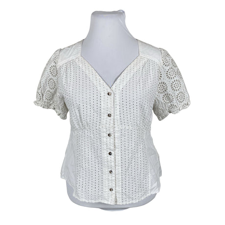 Unisex Odd Molly - Lühikeste käistega pluus, suurus 42 - Valge ()