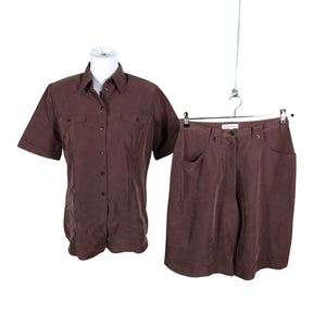 Unisex Kellermann - Lühikeste käistega pluus, suurus 38 - Pruun (1)