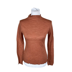 Unisex About - Trikotaažist pluus, suurus 36 - Pruun (1)