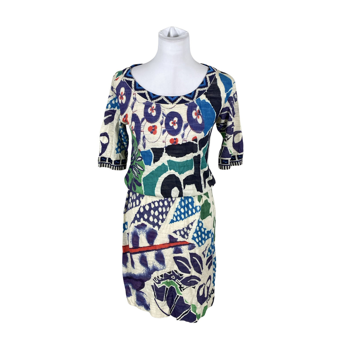 Unisex Diane von Furstenberg - Kootud kleit, suurus 38 - Looduslik valge (1)