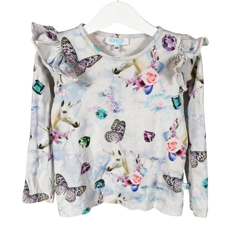 Unisex Okaïdi - Trikotaažist pluus, suurus 104 - 110 - Helesinine ()