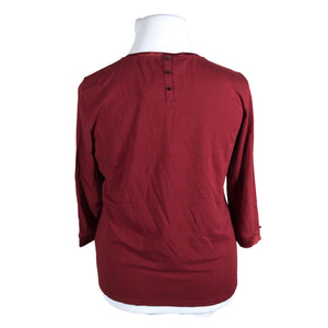 Unisex Gerry Weber - Trikotaažist pluus, suurus 42 - Veinipunane (2)