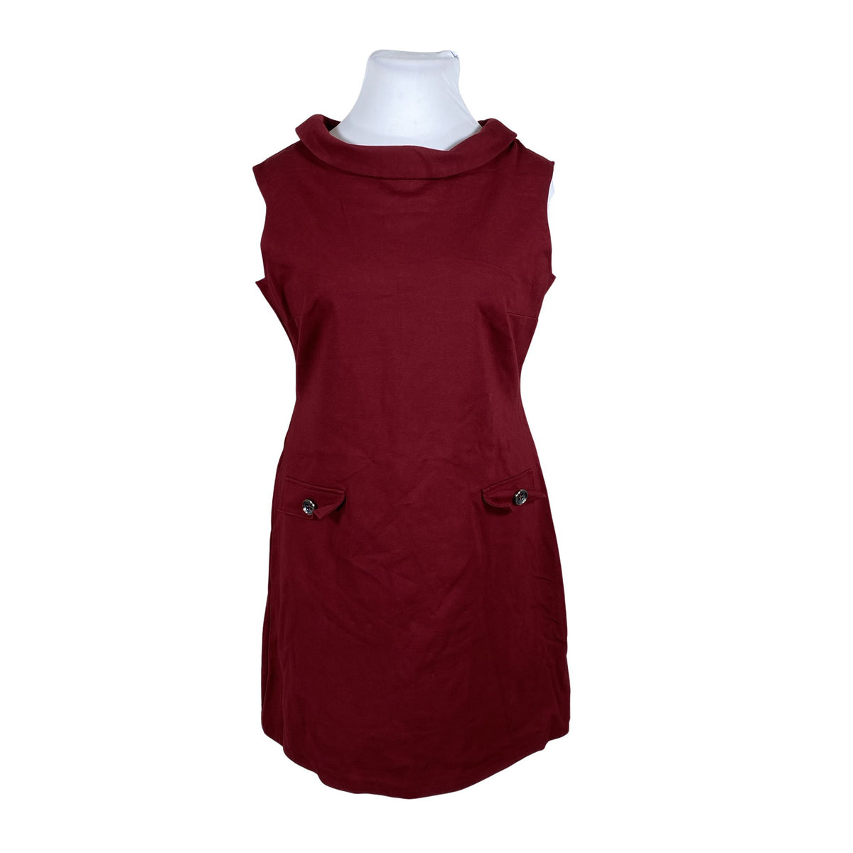 Unisex Tazzia - Trikotaažist kleit, suurus 44 - Veinipunane (1)