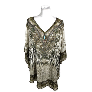 Unisex Pastunette - Lühikeste käistega pluus, suurus 38 - Roheline (1)