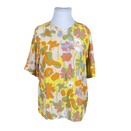 Unisex Marimekko - Lühikeste käistega pluus, suurus 44 - Beige ()
