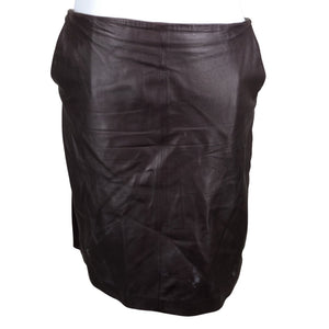 Unisex Weekend by MaxMara - Nahkseelik, suurus 44 - Veinipunane (1)