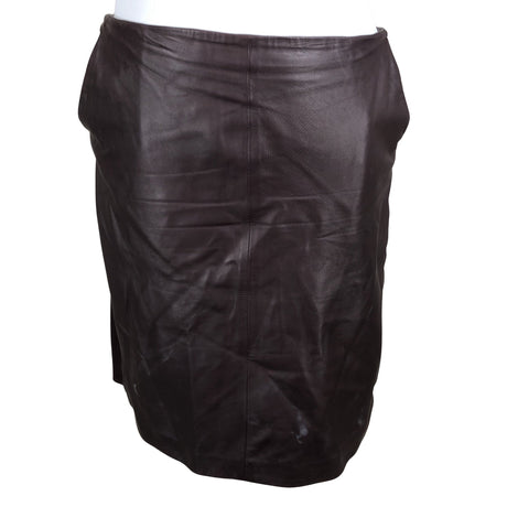 Unisex Weekend by MaxMara - Nahkseelik, suurus 44 - Veinipunane ()