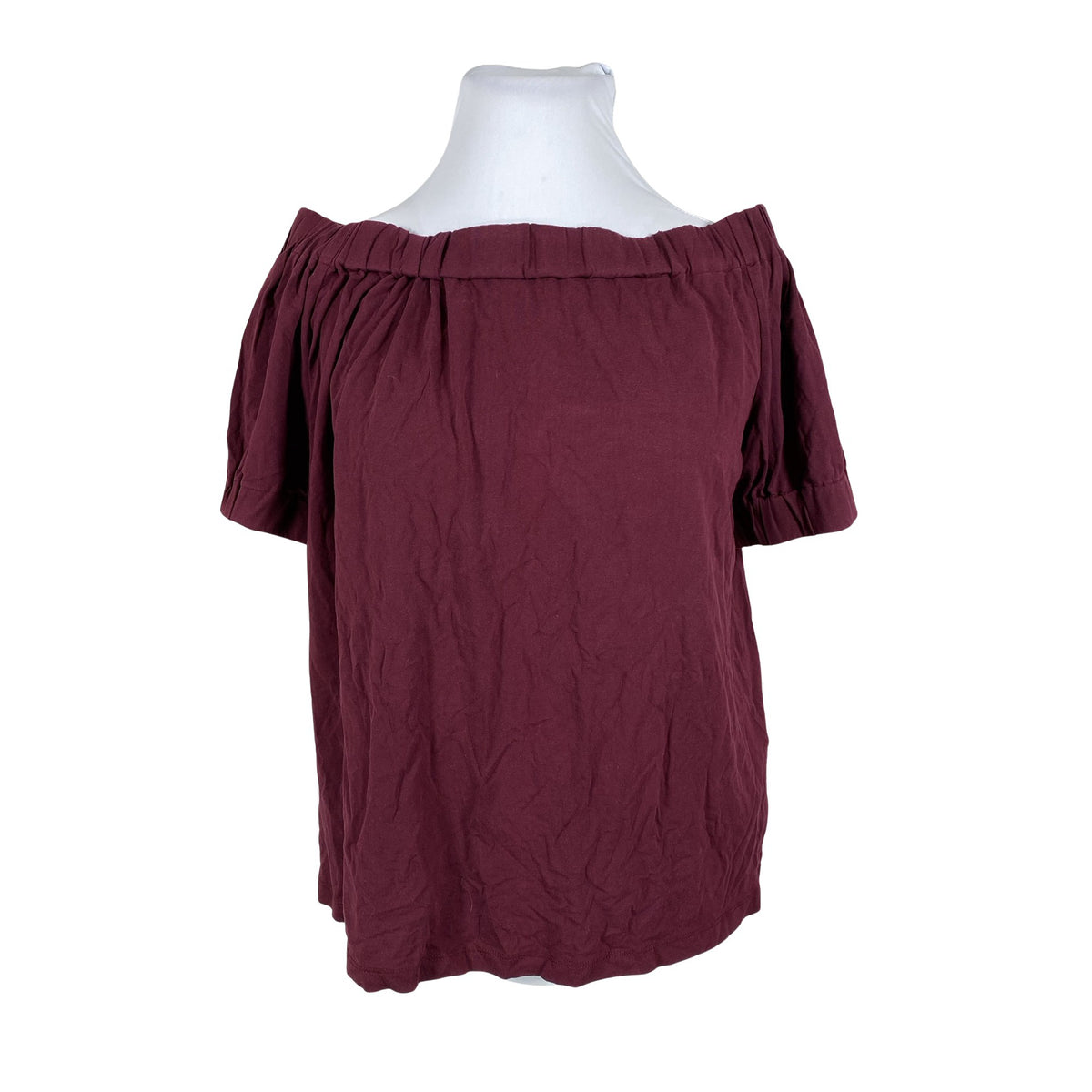 Unisex Marimekko - Lühikeste käistega pluus, suurus 42 - Veinipunane (1)