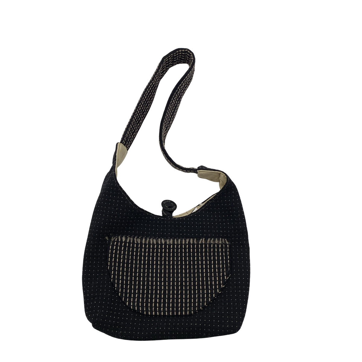 Unisex Handmade - Õlakott, suurus Midi - Must (1)