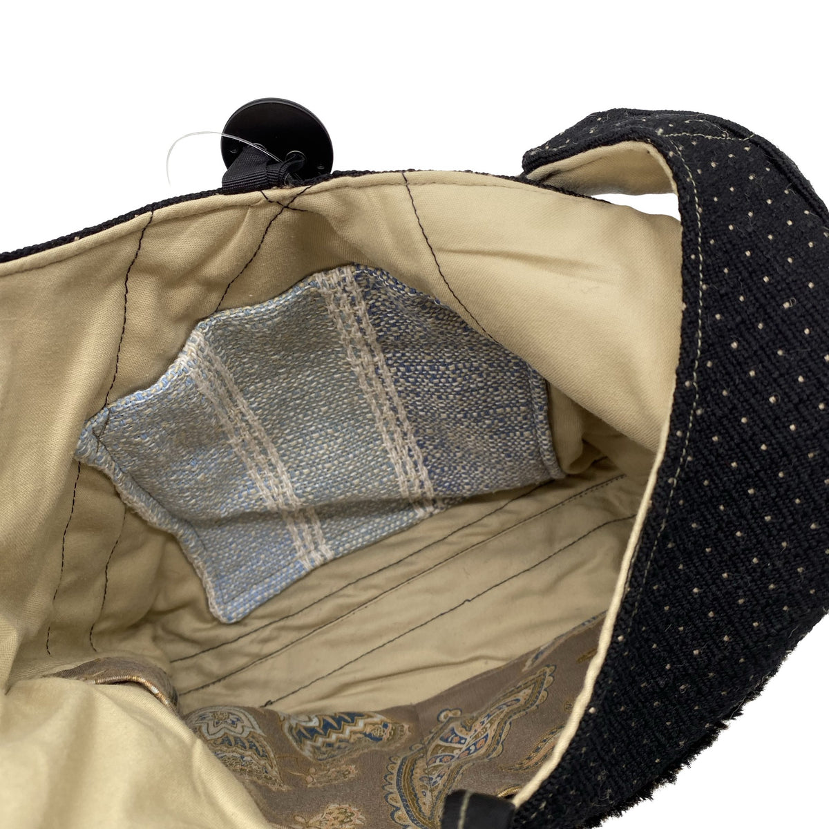 Unisex Handmade - Õlakott, suurus Midi - Must (2)