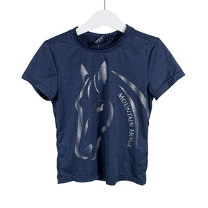 Unisex Mountain Horse - T-särk, suurus 128 - 134 - Sinine (1)