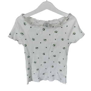 Unisex Lindex - Lühikeste käistega pluus, suurus 134 - 140 - Valge (1)