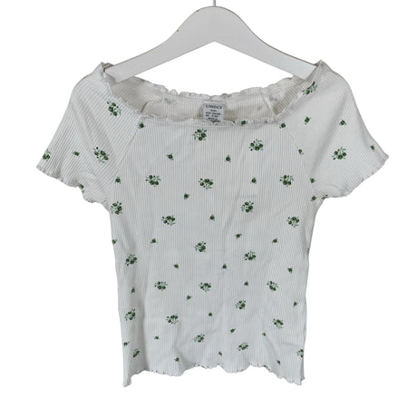 Unisex Lindex - Lühikeste käistega pluus, suurus 134 - 140 - Valge ()
