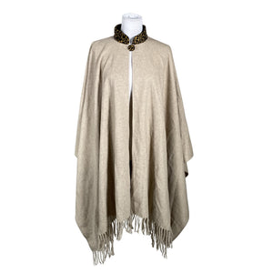 Unisex Lanificio Cerruti - Pontšo, suurus 38 - Beige (1)