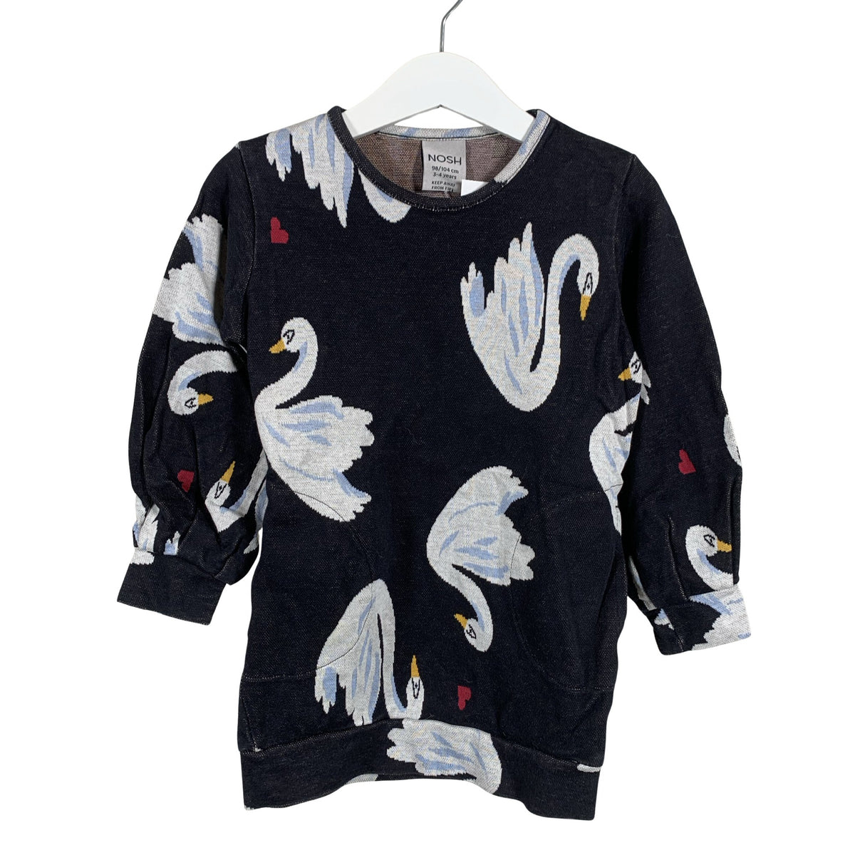 Unisex NOSH - Dressikangast pluus, suurus 98 - 104 - Must (1)