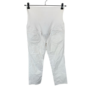 Unisex H&M Mama - Teksast poolpikad püksid, suurus 36 - Valge (1)