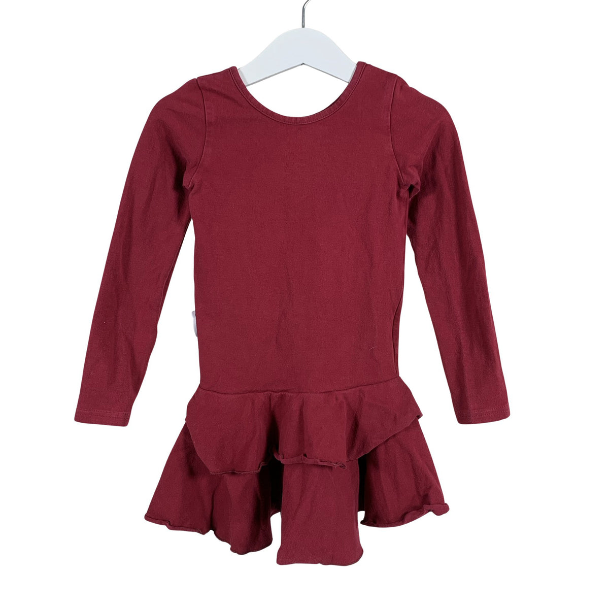 Unisex Gugguu - Trikotaažist kleit, suurus 98 - 104 - Veinipunane (1)