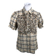 Unisex Miam - Lühikeste käistega pluus, suurus 40 - Beige ()