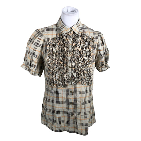 Unisex Miam - Lühikeste käistega pluus, suurus 40 - Beige ()