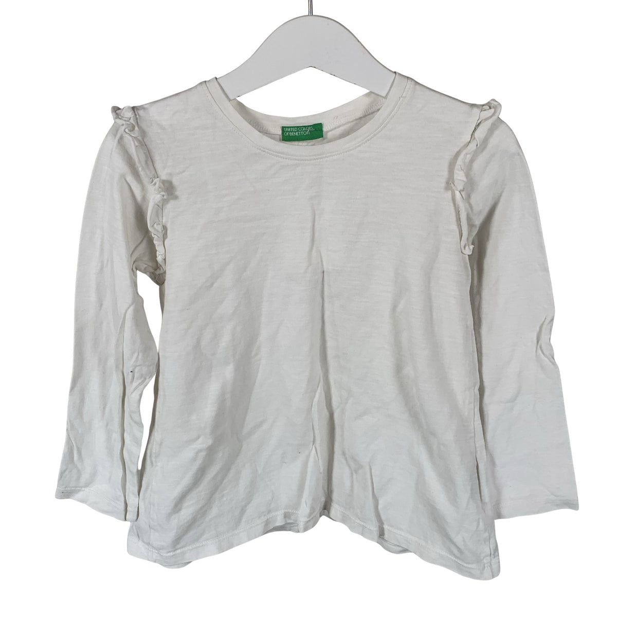 Unisex Benetton - Trikotaažist pluus, suurus 104 - 110 - Valge (1)