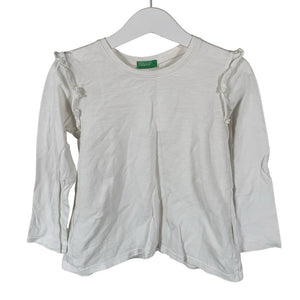 Unisex Benetton - Trikotaažist pluus, suurus 104 - 110 - Valge (1)