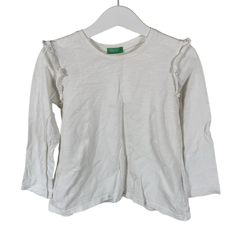 Unisex Benetton - Trikotaažist pluus, suurus 104 - 110 - Valge ()