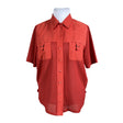 Unisex Queensway - Lühikeste käistega pluus, suurus 42 - Punane ()