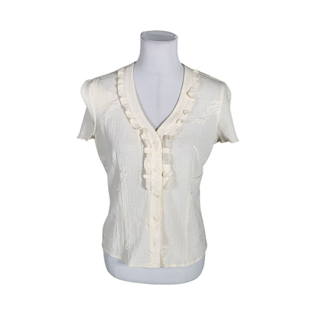 Unisex Caramel Moda - Lühikeste käistega pluus, suurus 38 - Beige ()