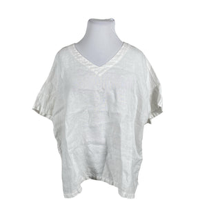 Unisex Nanso - Lühikeste käistega pluus, suurus 44 - Valge (1)