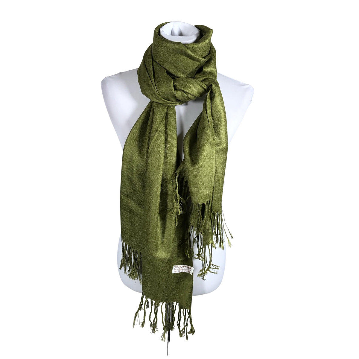 Unisex Pashmina - Õhuke sall, suurus Midi - Roheline (1)
