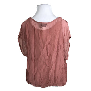 Unisex Bohemiana - Lühikeste käistega pluus, suurus 42 - Heleroosa (2)