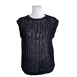 Unisex Ril's - Kootud vest, suurus 40 - Must ()