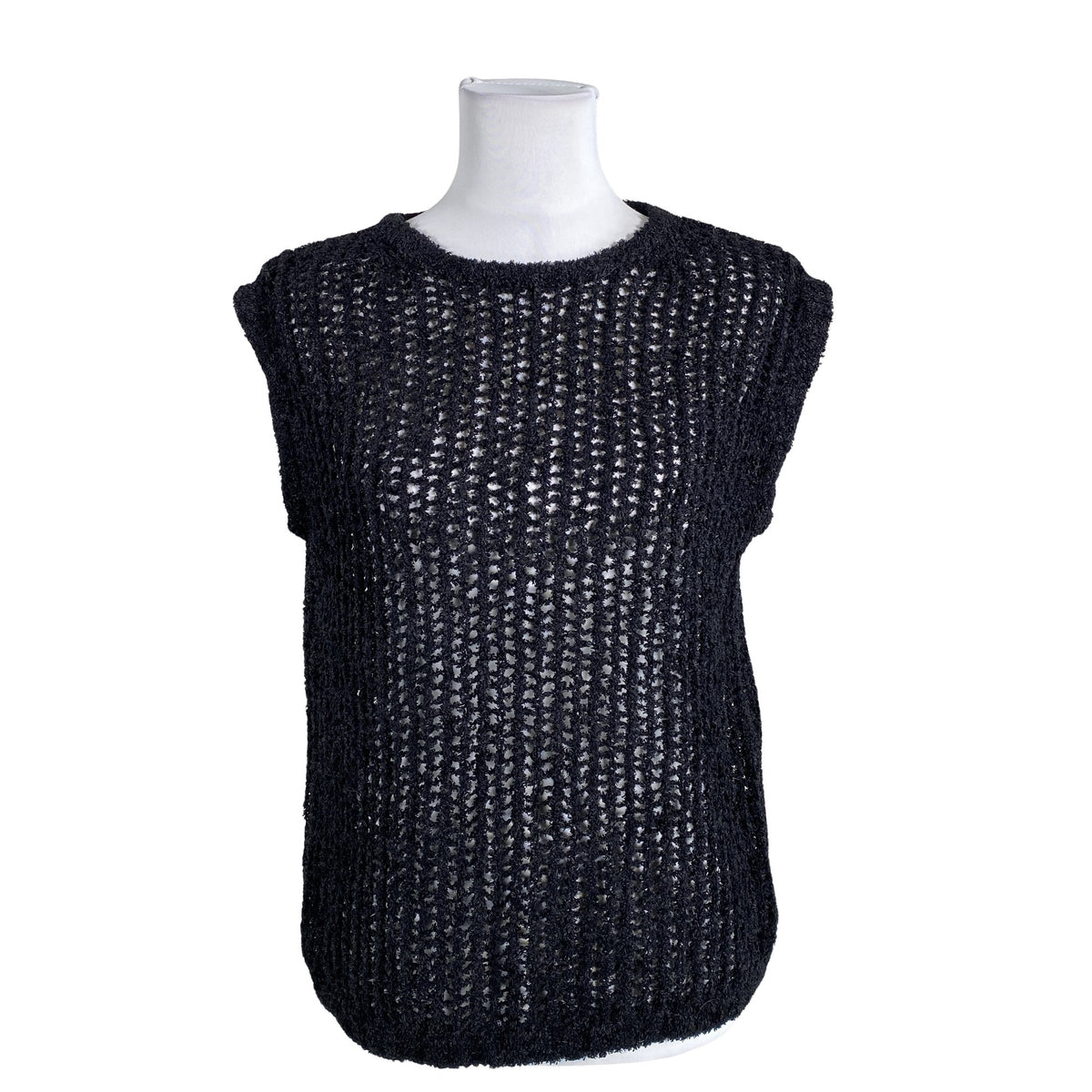 Unisex Ril's - Kootud vest, suurus 40 - Must (1)