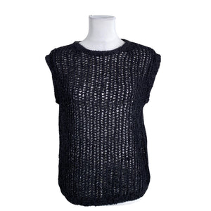 Unisex Ril's - Kootud vest, suurus 40 - Must (1)