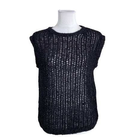 Unisex Ril's - Kootud vest, suurus 40 - Must ()