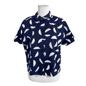 Unisex Nanso - Lühikeste käistega pluus, suurus 38 - Sinine (1)