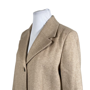 Unisex Selected - Villane mantel, suurus 44 - Beige (2)