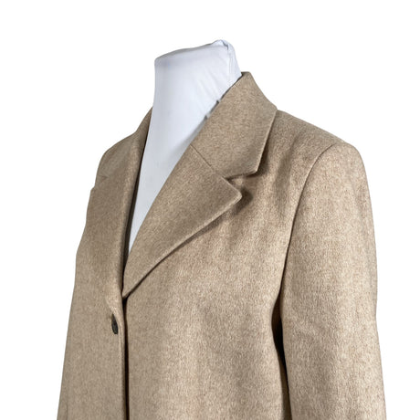 Unisex Selected - Villane mantel, suurus 44 - Beige (2)