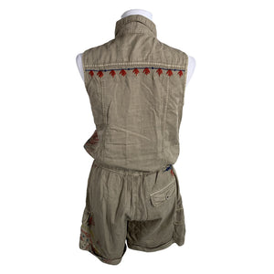 Unisex Desigual - Lühike pükskostüüm, suurus 38 - Pruun (2)