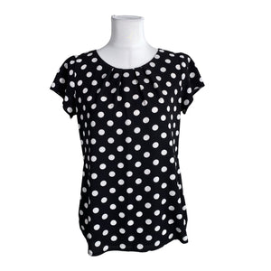 Unisex Wallis - Lühikeste käistega pluus, suurus 38 - Must (1)