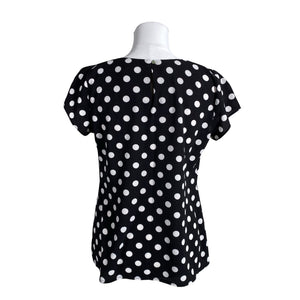 Unisex Wallis - Lühikeste käistega pluus, suurus 38 - Must (2)