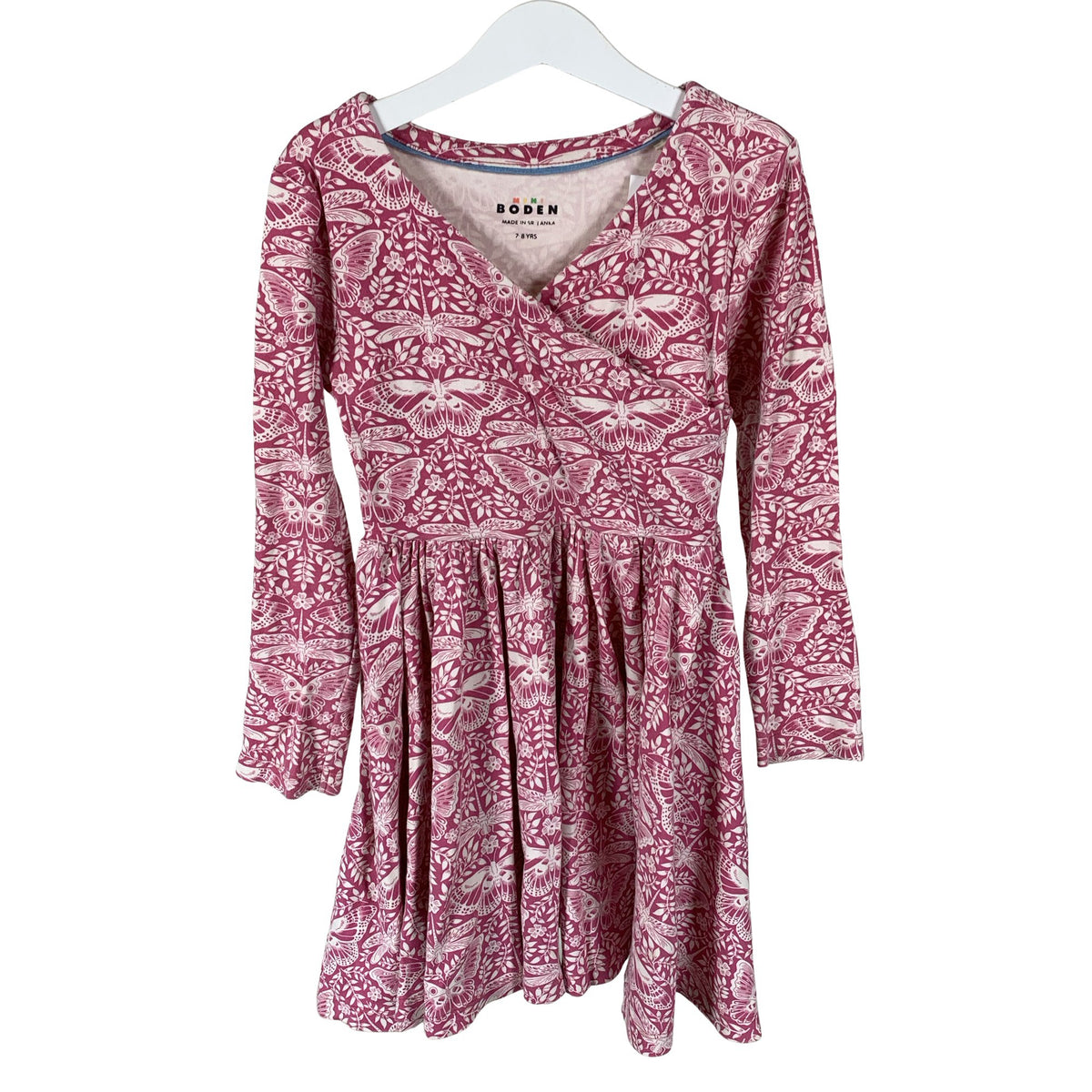 Unisex Boden - Trikotaažist kleit, suurus 122 - 128 - Roosa (1)