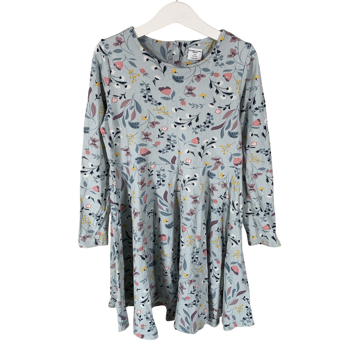 Unisex Polarn O. Pyret - Trikotaažist kleit, suurus 122 - 128 - Helesinine (1)