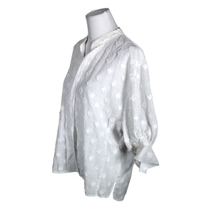 Unisex Andiata - Lühikeste käistega pluus, suurus 40 - Valge (3)