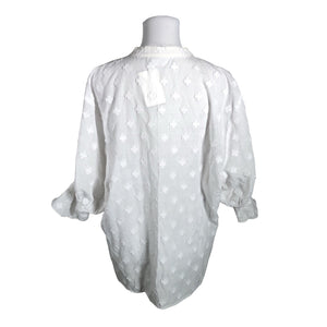 Unisex Andiata - Lühikeste käistega pluus, suurus 40 - Valge (2)