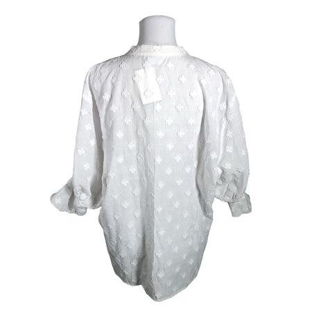 Unisex Andiata - Lühikeste käistega pluus, suurus 40 - Valge (2)
